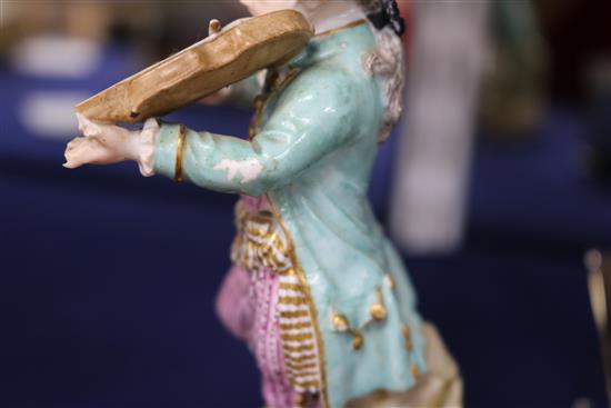 A Meissen figure of a boy violinist